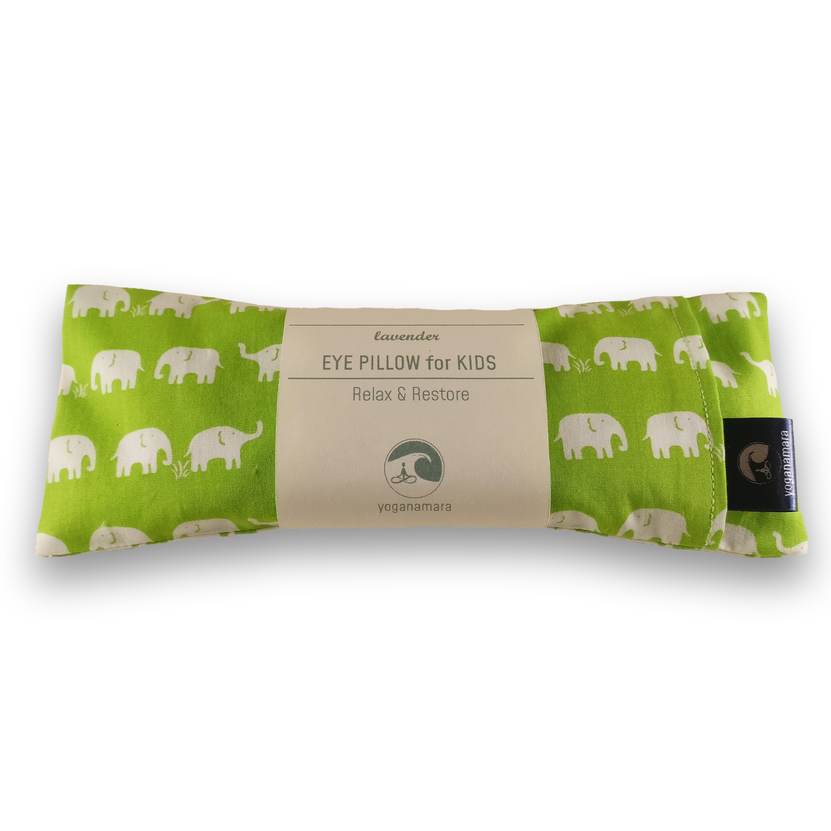 Kids Eye pillow for relaxation, Yoga, headache, migraine, sleep. Elephants design