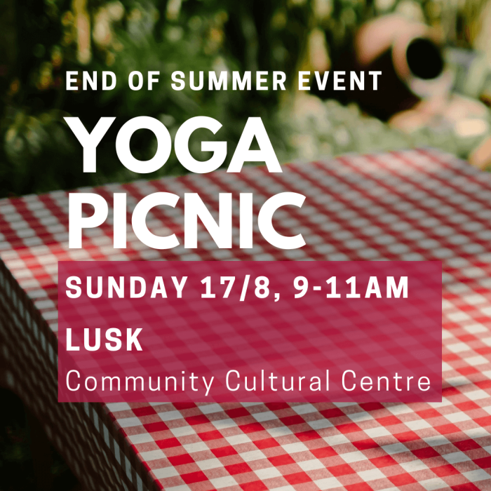 🧺 Yoga Picnic 🧺 Lusk, Sun 17/8, 9:00 - 11:00am